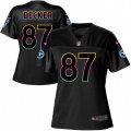Women Tennessee Titans #87 Eric Decker Game Black Fashion NFL Jersey