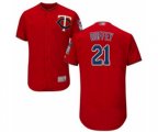 Minnesota Twins Tyler Duffey Authentic Scarlet Alternate Flex Base Authentic Collection Baseball Player Jersey