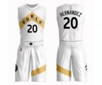 Toronto Raptors #20 Dewan Hernandez Swingman White Basketball Suit Jersey - City Edition