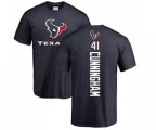 Houston Texans #41 Zach Cunningham Navy Blue Backer T-Shirt