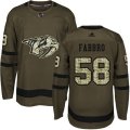 Nashville Predators #58 Dante Fabbro Authentic Green Salute to Service NHL Jersey