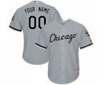 Chicago White Sox Customized Replica Grey Road Cool Base Baseball Jersey