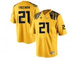 Men's Oregon Ducks Royce Freeman #21 College Football Limited Jersey - Yellow