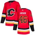 Calgary Flames #46 Marek Hrivik Authentic Red Drift Fashion NHL Jersey