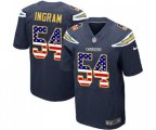 Los Angeles Chargers #54 Melvin Ingram Elite Navy Blue Home USA Flag Fashion Football Jersey