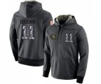 San Francisco 49ers #11 Marquise Goodwin Stitched Black Anthracite Salute to Service Player Performance Hoodie