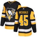 Pittsburgh Penguins #45 Josh Archibald Premier Black Home NHL Jersey