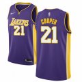 Los Angeles Lakers #21 Michael Cooper Authentic Purple NBA Jersey - Icon Edition