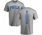 Philadelphia 76ers #0 Josh Richardson Ash Backer T-Shirt