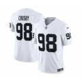 Las Vegas Raiders #98 Maxx Crosby White 2023 F.U.S.E Vapor Untouchable Stitched Football Jersey