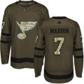 St. Louis Blues #7 Patrick Maroon Authentic Green Salute to Service NHL Jersey