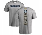 Los Angeles Chargers #24 Trevor Williams Ash Backer T-Shirt