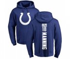 Indianapolis Colts #18 Peyton Manning Royal Blue Backer Pullover Hoodie
