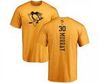 NHL Adidas Pittsburgh Penguins #30 Matt Murray Gold One Color Backer T-Shirt