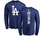 Los Angeles Dodgers #68 Ross Stripling Royal Blue Backer Long Sleeve T-Shirt