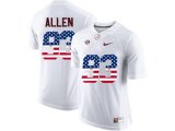 2016 US Flag Fashion Alabama Crimson Tide Jonathan Allen #93 College Football Limited Jersey -White