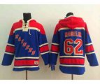New York Rangers #62 Carl Hagelin blue[pullover hooded sweatshirt]