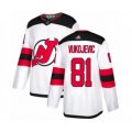 New Jersey Devils #81 Michael Vukojevic Authentic White Away Hockey Jersey