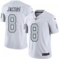 Las Vegas Raiders #8 Josh Jacobs White Color Rush Limited Stitched Jersey