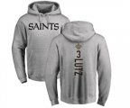 New Orleans Saints #3 Wil Lutz Ash Backer Pullover Hoodie