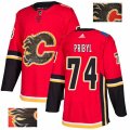 Calgary Flames #74 Daniel Pribyl Authentic Red Fashion Gold NHL Jersey