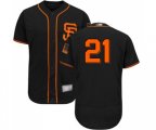 San Francisco Giants #21 Stephen Vogt Black Alternate Flex Base Authentic Collection Baseball Jersey