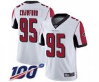 Atlanta Falcons #95 Jack Crawford White Vapor Untouchable Limited Player 100th Season Football Jersey