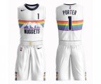 Denver Nuggets #1 Michael Porter Authentic White Basketball Suit Jersey - City Edition