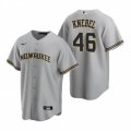 Nike Milwaukee Brewers #46 Corey Knebel Gray Road Stitched Baseball Jersey