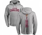 Cleveland Cavaliers #2 Kyrie Irving Ash Backer Pullover Hoodie
