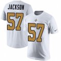New Orleans Saints #57 Rickey Jackson White Rush Pride Name & Number T-Shirt