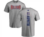 Edmonton Oilers #81 Yohann Auvitu Ash Backer T-Shirt