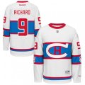 Montreal Canadiens #9 Maurice Richard Premier White 2016 Winter Classic NHL Jersey