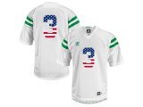 2016 US Flag Fashion Addidas Men's Norte Dame Fighting Irish 3 Under The Lights College Football Jersey - White