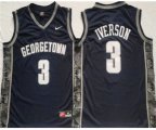 Georgetown Hoyas #3 Allen Iverson Navy Stitched Jersey