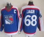 New York Rangers #68 Jaromir Jagr Blue White CCM Throwback Stitched NHL Jersey