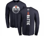 Edmonton Oilers #8 Ty Rattie Navy Blue Backer Long Sleeve T-Shirt