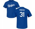 Los Angeles Dodgers #31 Mike Piazza Royal Blue Name & Number T-Shirt