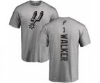 San Antonio Spurs #1 Lonnie Walker Ash Backer T-Shirt