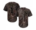 New York Mets #1 Amed Rosario Authentic Camo Realtree Collection Flex Base Baseball Jersey