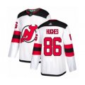 New Jersey Devils #86 Jack Hughes Authentic White Away Hockey Jersey