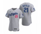 Los Angeles Dodgers Walker Buehler Gray 2020 World Series Champions Road Authentic Jersey