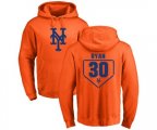 New York Mets #30 Nolan Ryan Royal Orange Backer Pullover Hoodie