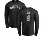 San Antonio Spurs #25 Jakob Poeltl Black Backer Long Sleeve T-Shirt