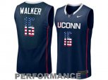 2016 US Flag Fashion Uconn Huskies Kemba Walker #15 College Basketball Jersey - Navy Blue