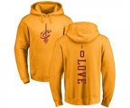 Cleveland Cavaliers #0 Kevin Love Gold One Color Backer Pullover Hoodie