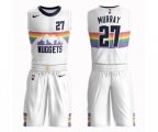 Denver Nuggets #27 Jamal Murray Authentic White Basketball Suit Jersey - City Edition