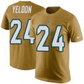 Jacksonville Jaguars #24 T.J. Yeldon Gold Rush Pride Name & Number T-Shirt