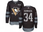 Adidas Pittsburgh Penguins #34 Tom Kuhnhackl Black 1917-2017 100th Anniversary Stitched NHL Jersey