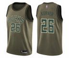 Milwaukee Bucks #26 Kyle Korver Swingman Green Salute to Service Basketball Jersey